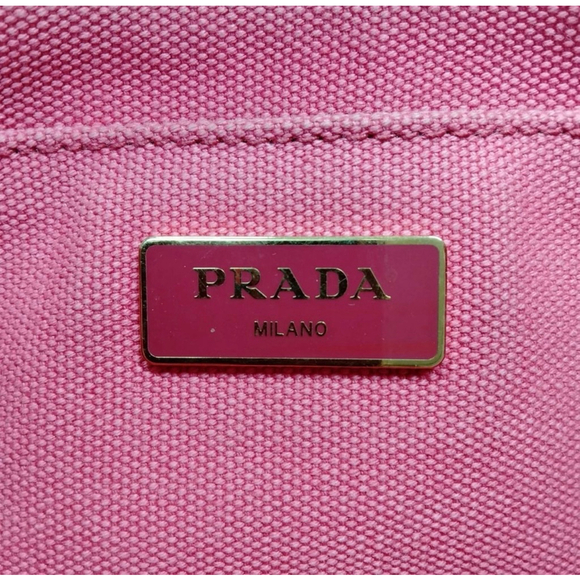 Prada Pink Canapa Small Tote Bag - Picture 6 of 8